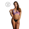 Shots Leg Avenue Fishnet Strappy Halter Crop Top + Eye Sparkle Sticker, One Size