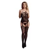 Shots Suspender Rhinestone Bodystocking - One Size
