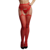 Shots Suspender Rhinestone Fishnet Pantyhose One Size - Elegant Priedas