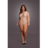 Shots Obsessive V-Neck Intimate Bodysuit with Opaque Panels Queen Size
