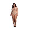 Shots Obsessive V-Neck Intimate Bodysuit with Opaque Panels Queen Size