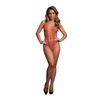 Shots Obsessive V-Neck Intimate Bodysuit with Opaque and Mesh Panels One Size