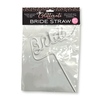 Little Genie Productions Glitterati Bride Straw Baltas 10-inch - Reusable Party Priedas