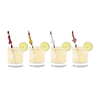 Little Genie Productions Glitterati Party Straws Set - Metallic Stripe, Assorted Colors, 8 pcs
