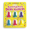 Little Genie Productions Kheper Games Drink Markers Set 6pcs - Colorful Party Glass Identifiers