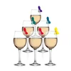 Little Genie Productions Kheper Games Drink Markers Set 6pcs - Colorful Party Glass Identifiers