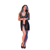 Magic Silk Exposed Babydoll L/XL Juodas - Lace &amp; Mesh Open Back Set