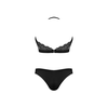 Magic Silk Exposed Halter Bandeau &amp; Panty Set L/XL Juodas