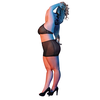 Magic Silk Exposed Juodas Mesh Halter Crop Top &amp; Mini Skirt Set 2X