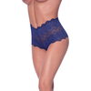 Magic Silk Exposed Lace Boy Short S/M Blueberry - Split Design Lingerie