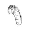 Mancage Man Cage Model 03 Polycarbonate Chastity System, 11.5 cm, Juodas