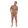 Male Power Fitness Tank XL Rainbow Herringbone Breathable Top