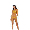 Forplay San Luis Bikini Set M - Bandeau Top &amp; String Bottom, Juodas