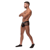 Male Power Mini Short Juodas M - Removable Pouch, Elastic System