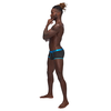 Male Power Uplift Mini Short L Juodas - Ergonomic Support &amp; Satin Waistband