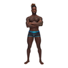 Male Power Uplift Mini Short S Juodas Satin Waistband Comfort Fit