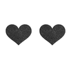 Bijoux Indiscrets Flash Heart Juodas Body Art Stickers - Reusable, Universal Fit