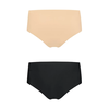 Bye Bra - Invisible High Brief Nude + Juodas XXL