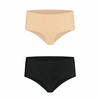Bye Bra Underwear Bye Bra Invisible High Brief 2 vnt. Nude &amp; Juodas, Seamless Medium