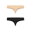 Bye Bra Invisible Thong Set Nude &amp; Juodas M - Seamless Comfort Duo