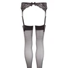 Noxqse Suspender Belt juodas S/M