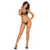 Obsessive Diyosa L/XL Juodas 2-Piece Lace Set Adjustable Straps
