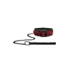 Ouch By Shots Sinner Gear Bondage Collar with Leash Juodas Neoprene Adjustable 52.5cm