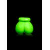 Ouch By Shots Ouch! Glow in the Dark Ball Gag Adjustable Neon Žalias Priedas