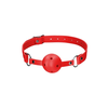 Ouch By Shots Ouch! Breathable Ball Gag Adjustable Leather Strap Juodas Universal Fit