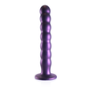 Ouch By Shots Ouch! Beaded Silicone Model 8'' Metallic - Intimate Machine with Suction Cup
