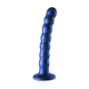 Ouch By Shots Ouch! Beaded Silicone Intimate Device 16.5 cm Metallic with Suction Cup