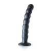 Ouch By Shots Ouch! Beaded Silicone Intimate Device 20.5 cm Metallic with Suction Base