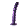 Ouch By Shots Ouch! Beaded Silicone Model 8'' Metallic - Intimate Machine with Suction Cup