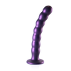 Ouch By Shots Ouch! Beaded Silicone Model 8'' Metallic - Intimate Machine with Suction Cup