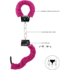 Ouch By Shots Ouch! Beginner Furry Handcuffs - Soft Plush, Adjustable, Juodas