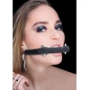 Ouch By Shots OUCH! Silicone Adjustable Bit Gag - Juodas, Classic Design