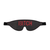 Ouch By Shots Ouch! Leather Eye Mask with Raudona Lettering - Adjustable, Juodas/Raudona