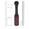 Ouch By Shots OUCH Bonded Leather Paddle - Stitched Impact Tool, Juodas