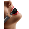 Ouch By Shots EasyToys Diamond Series Adjustable Breathable Ball Gag Juodas Strap