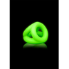 Ouch By Shots Ouch! Glow in the Dark Adjustable Ball Strap - Luminous Žalias Silicone