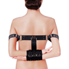 Ouch By Shots Shots Leather Arm Binder Model - Adjustable Juodas Restraint System