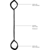 Ouch By Shots Ouch! Adjustable Steel Spreader Bar with Velcro Cuffs 54.5cm Juodas