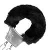 Ouch By Shots Furry Metal Hand Cuffs - Juodas