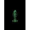 Ouch By Shots Ouch! Glow in the Dark Glass Plug Small - Luminous Žalias Accent