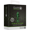 Ouch By Shots Ouch! Glow in the Dark Glass Plug Small - Luminous Žalias Accent
