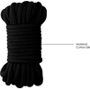 Ouch By Shots OUCH! Cotton-Silk Bondage Rope 10m - Thick, Durable Comfort, Juodas/Raudona