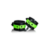 Ouch By Shots Ouch! Handcuffs Glow in the Dark - Fluorescent Žalias, Adjustable Size