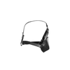 Ouch By Shots Ouch! Adjustable PU Leather Head Harness with Breathable Ball Gag Juodas