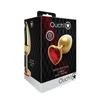 Ouch By Shots Ouch! Heart Gem Metal Intimate Plug Large - Jewel Base, Sidabrinis Finish