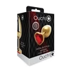 Ouch By Shots Ouch! Heart Gem Metal Plug Medium - Jewel Base, Smooth Aluminum
